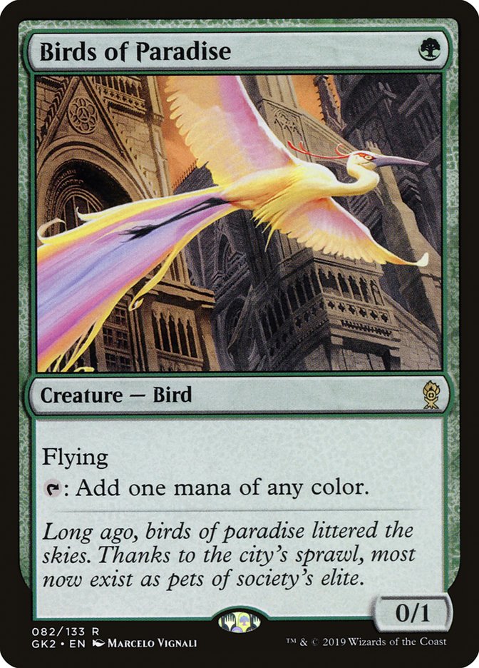 Birds of Paradise – Rare Magic: The Gathering card from RNA Guild Kit (#82)