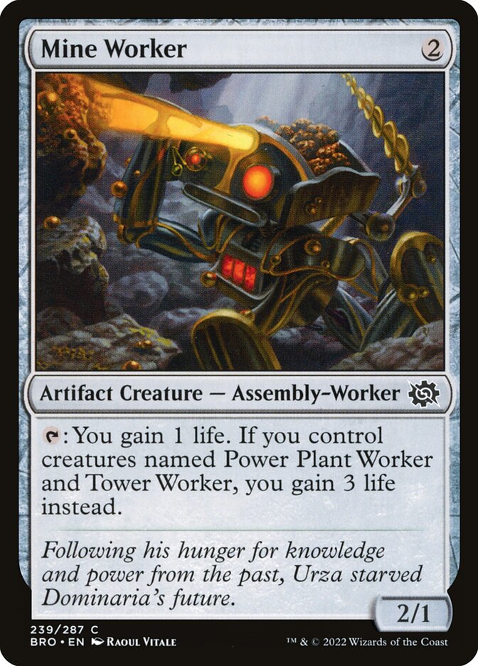 Mine Worker – Common Magic: The Gathering card from The Brothers' War (#239)