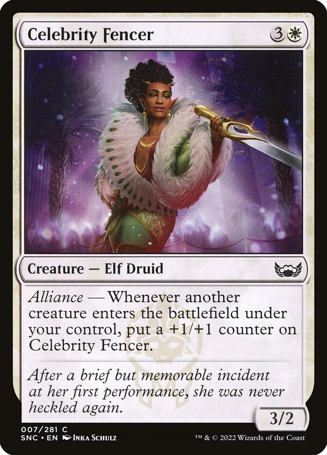 Celebrity Fencer – Common Magic: The Gathering card from Streets of New Capenna (#7)