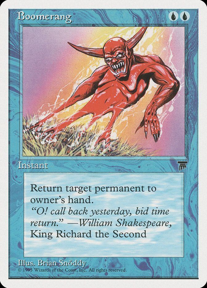 Boomerang – Common Magic: The Gathering card from Chronicles (#16)