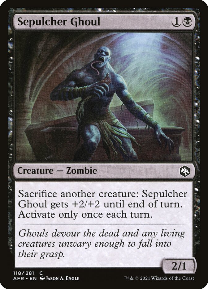Sepulcher Ghoul – Common Magic: The Gathering card from Adventures in the Forgotten Realms (#118)