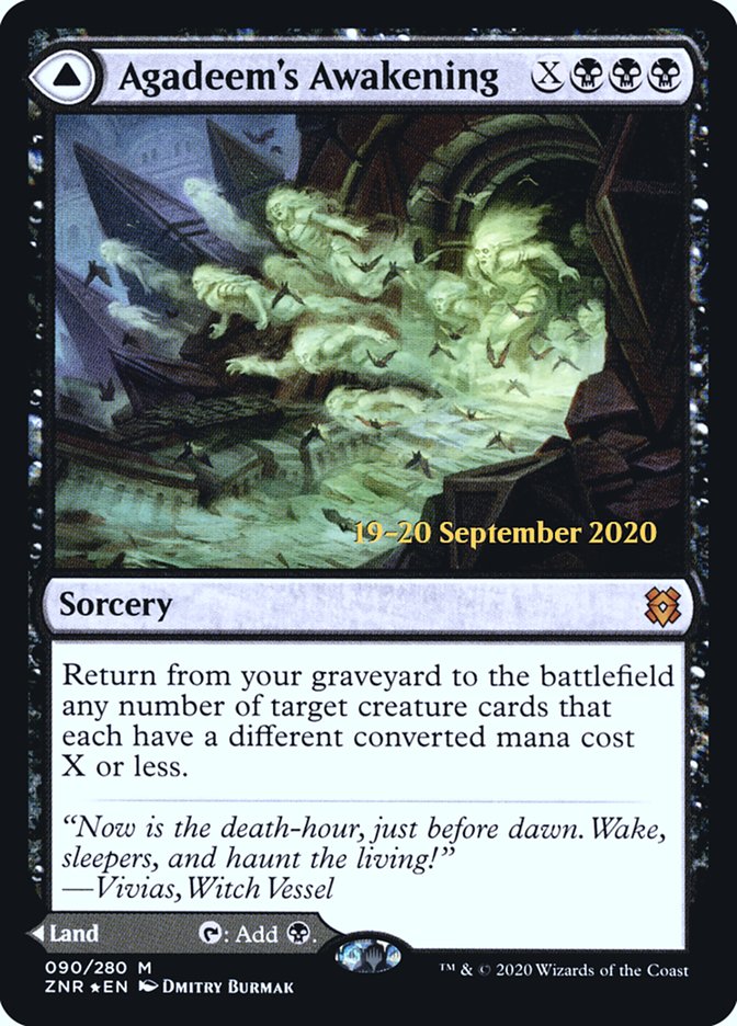 Agadeem's Awakening // Agadeem, the Undercrypt – Mythic Magic: The Gathering card from Zendikar Rising Promos (#90s)