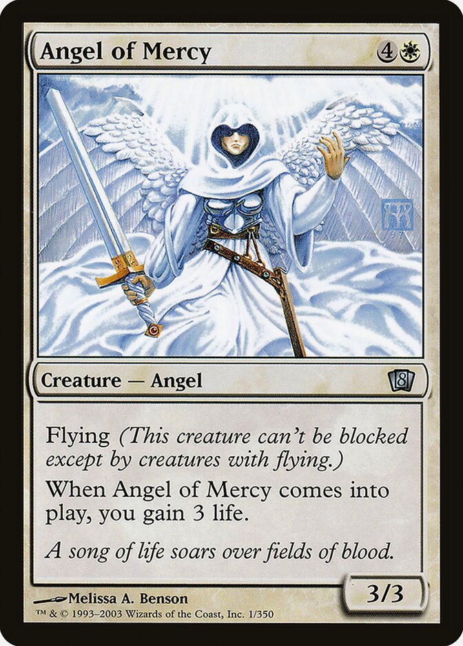 Angel of Mercy – Uncommon Magic: The Gathering card from Eighth Edition (#1★)