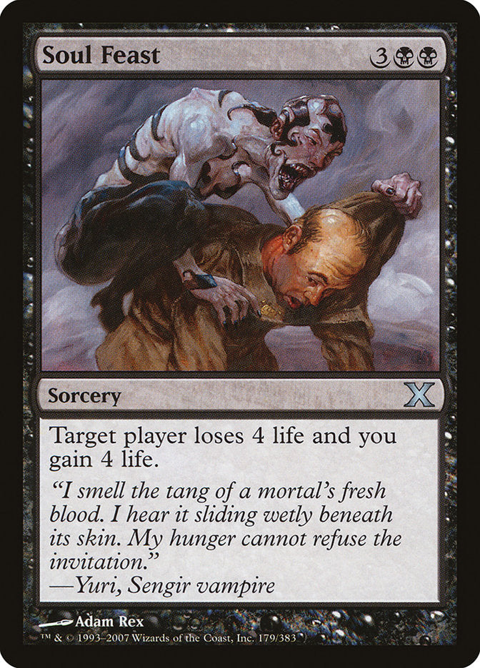 Soul Feast – Uncommon Magic: The Gathering card from Tenth Edition (#179)