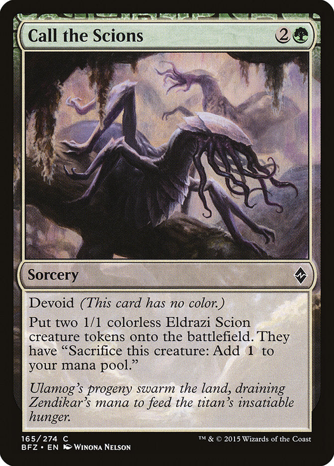 Call the Scions – Common Magic: The Gathering card from Battle for Zendikar (#165)