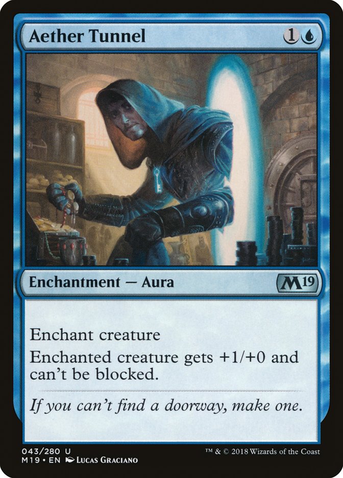 Aether Tunnel – Uncommon Magic: The Gathering card from Core Set 2019 (#43)
