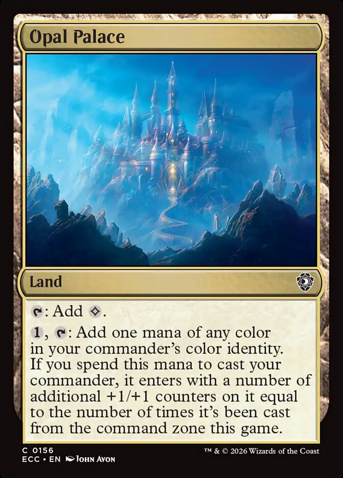 Opal Palace – Common Magic: The Gathering card from Lorwyn Eclipsed Commander (#156)