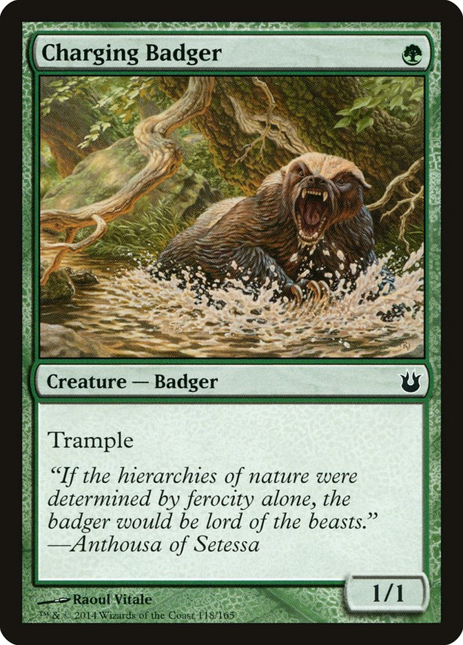 Charging Badger – Common Magic: The Gathering card from Born of the Gods (#118)