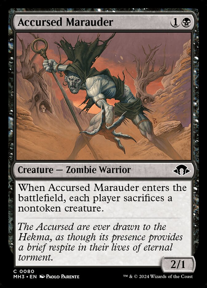 Accursed Marauder – Common Magic: The Gathering card from Modern Horizons 3 (#80)