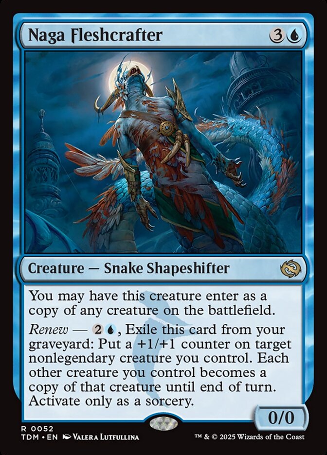 Naga Fleshcrafter – Rare Magic: The Gathering card from Tarkir: Dragonstorm (#52)