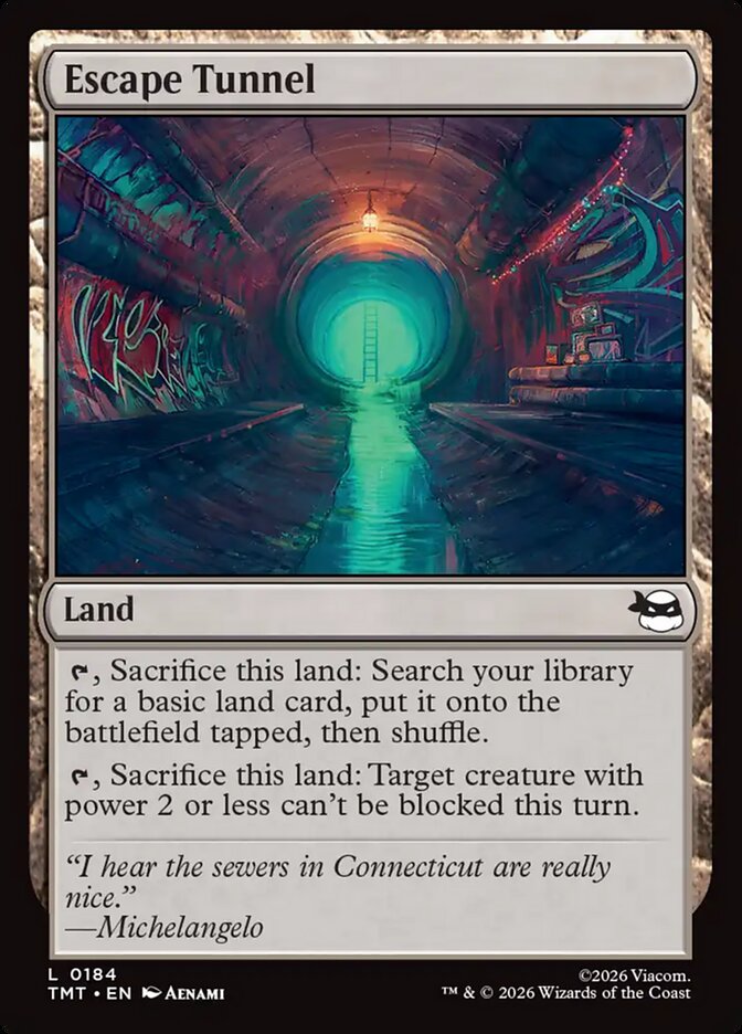 Escape Tunnel – Common Magic: The Gathering card from Teenage Mutant Ninja Turtles (#184)
