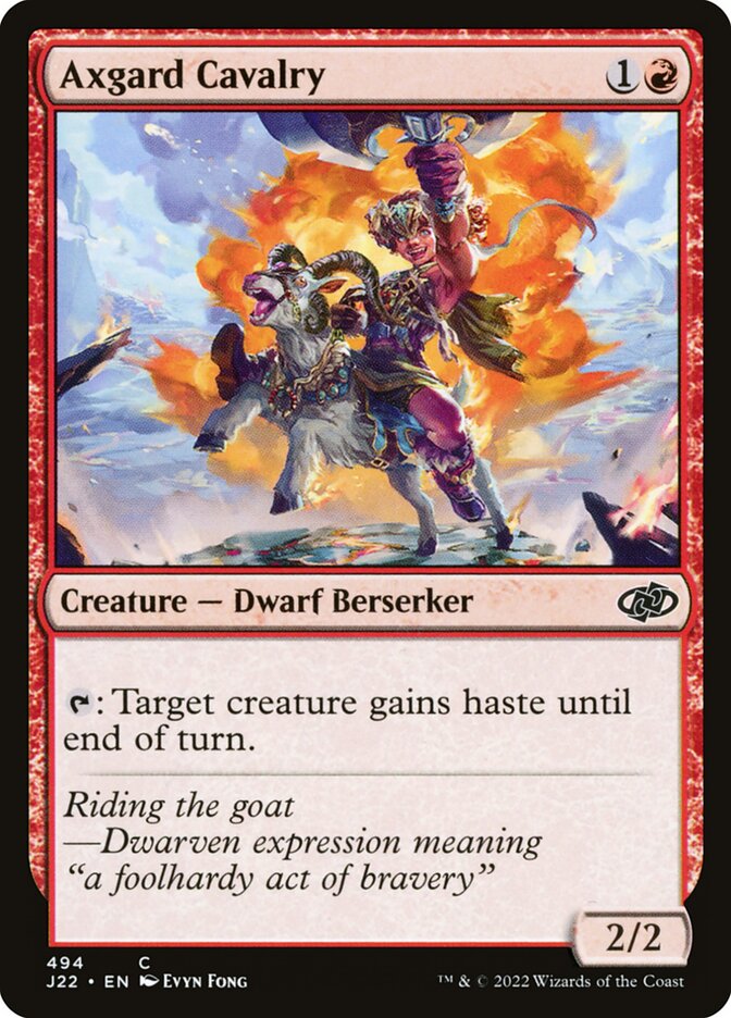 Axgard Cavalry – Common Magic: The Gathering card from Jumpstart 2022 (#494)