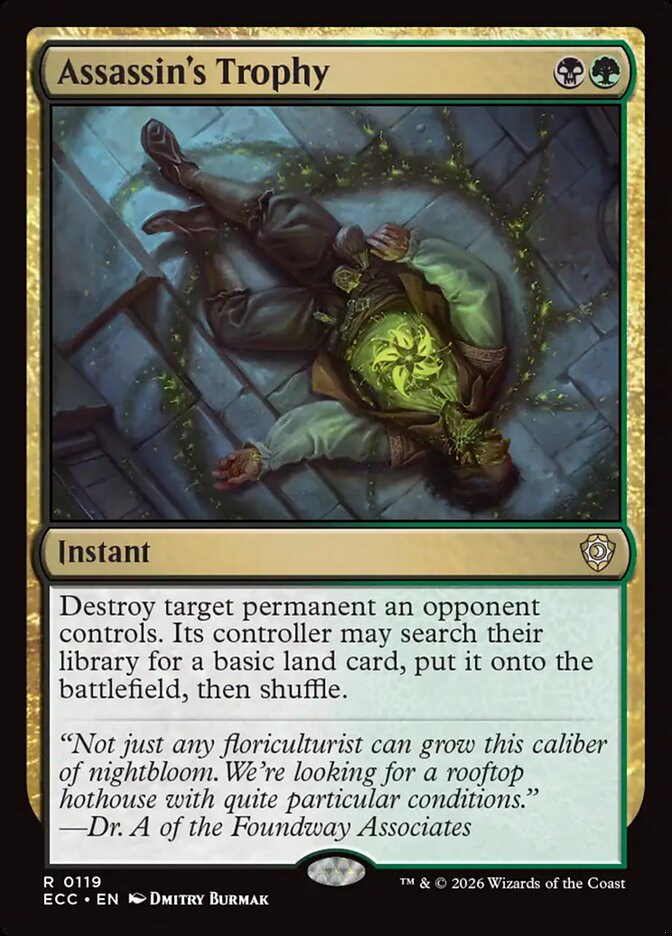 Assassin's Trophy – Rare Magic: The Gathering card from Lorwyn Eclipsed Commander (#119)