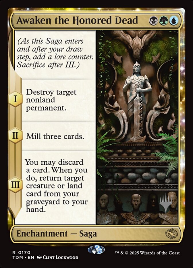 Awaken the Honored Dead – Rare Magic: The Gathering card from Tarkir: Dragonstorm Promos (#170p)