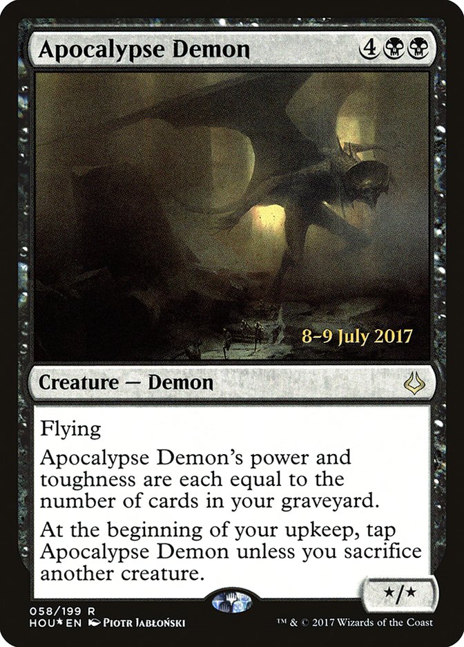 Apocalypse Demon – Rare Magic: The Gathering card from Hour of Devastation Promos (#58s)