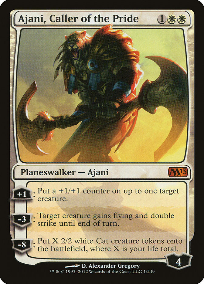 Ajani, Caller of the Pride – Mythic Magic: The Gathering card from Magic 2013 (#1)