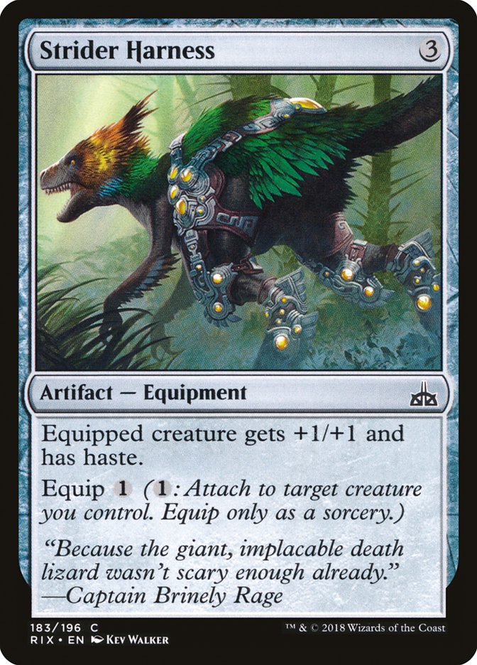 Strider Harness – Common Magic: The Gathering card from Rivals of Ixalan (#183)