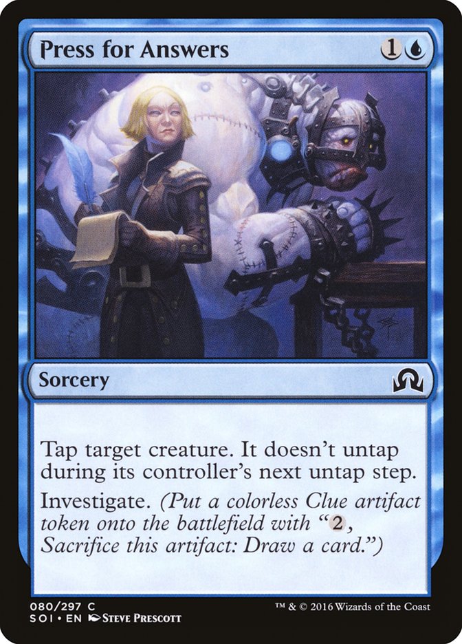 Press for Answers – Common Magic: The Gathering card from Shadows over Innistrad (#80)