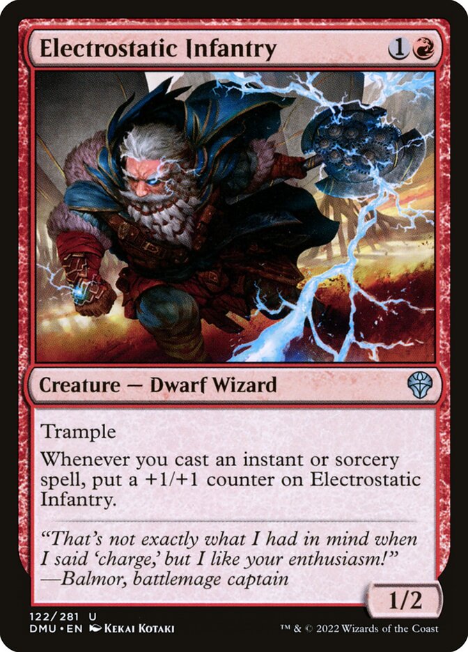 Electrostatic Infantry – Uncommon Magic: The Gathering card from Dominaria United (#122)