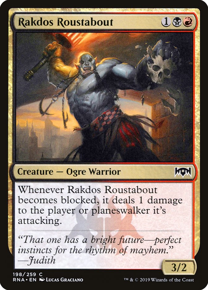 Rakdos Roustabout – Common Magic: The Gathering card from Ravnica Allegiance (#198)