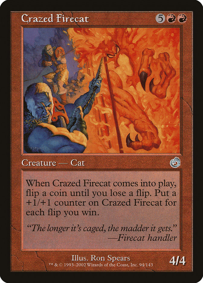 Crazed Firecat – Uncommon Magic: The Gathering card from Torment (#94)