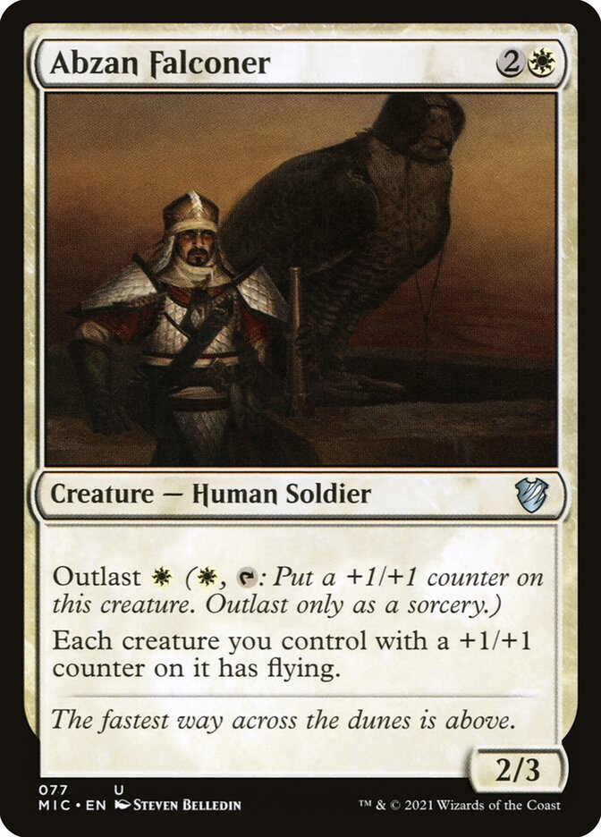 Abzan Falconer – Uncommon Magic: The Gathering card from Midnight Hunt Commander (#77)