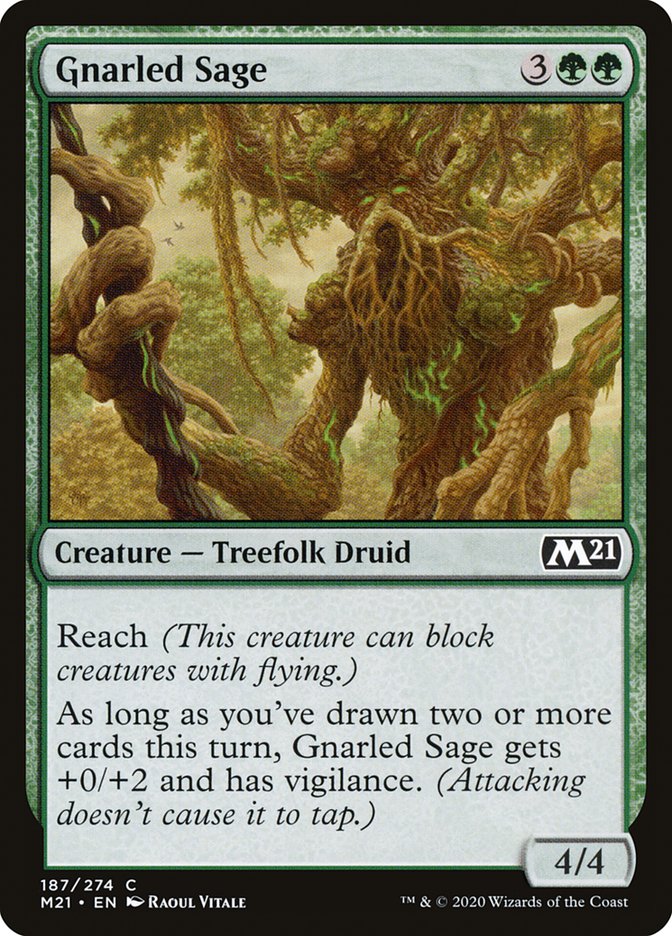 Gnarled Sage – Common Magic: The Gathering card from Core Set 2021 (#187)