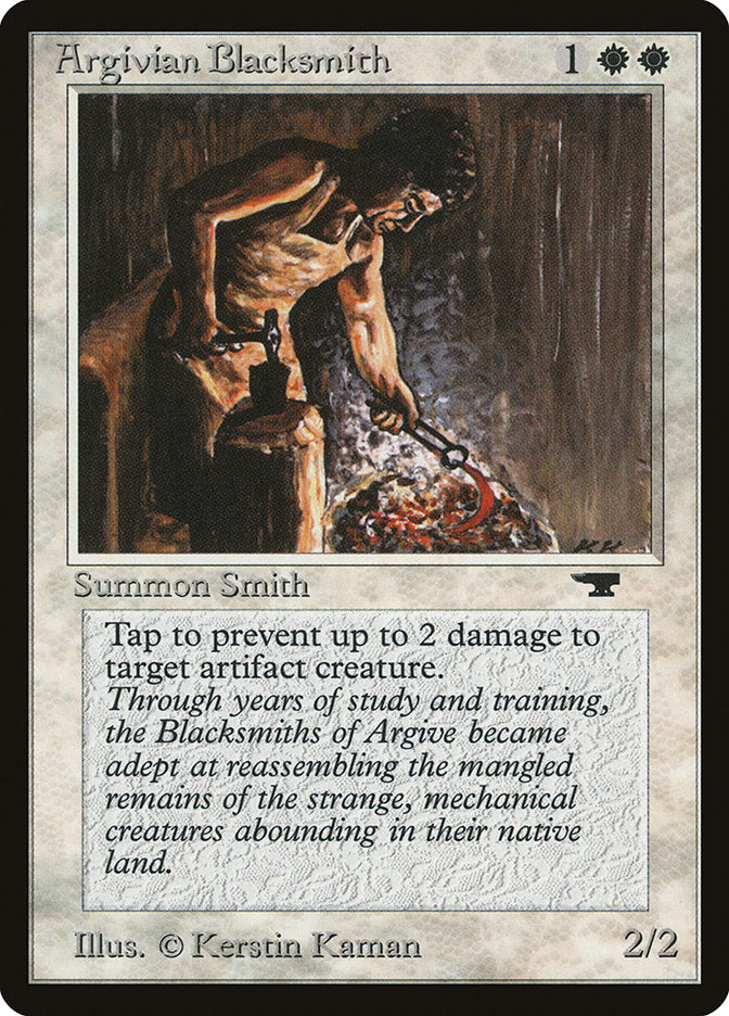 Argivian Blacksmith – Common Magic: The Gathering card from Antiquities (#2)