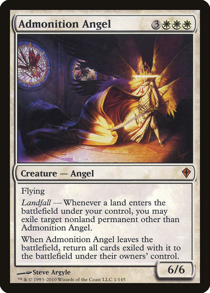 Admonition Angel – Mythic Magic: The Gathering card from Worldwake (#1)