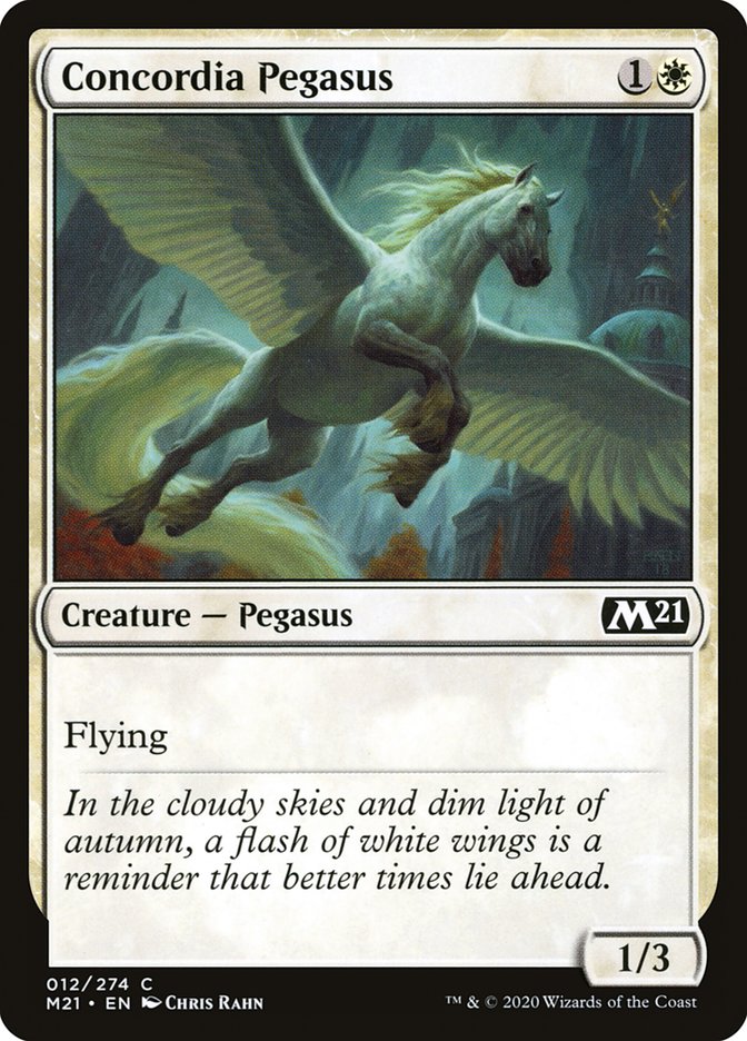 Concordia Pegasus – Common Magic: The Gathering card from Core Set 2021 (#12)