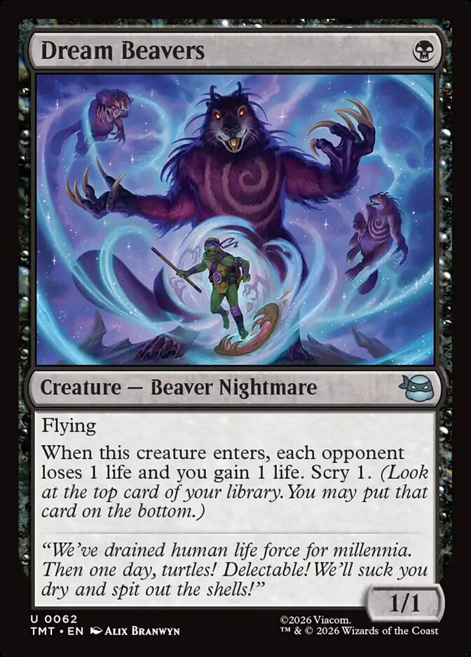 Dream Beavers – Uncommon Magic: The Gathering card from Teenage Mutant Ninja Turtles (#62)