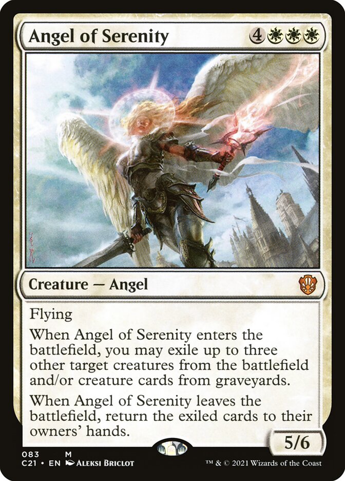 Angel of Serenity – Mythic Magic: The Gathering card from Commander 2021 (#83)