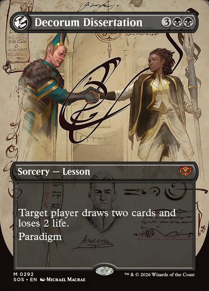 Decorum Dissertation – Mythic Magic: The Gathering card from Secrets of Strixhaven (#292)