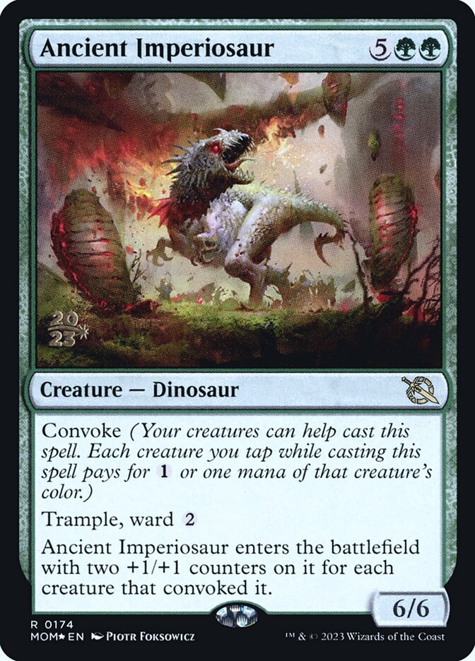 Ancient Imperiosaur – Rare Magic: The Gathering card from March of the Machine Promos (#174s)