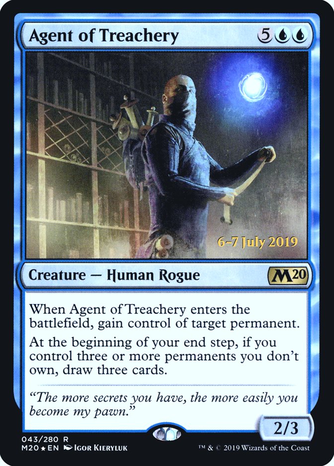 Agent of Treachery – Rare Magic: The Gathering card from Core Set 2020 Promos (#43s)