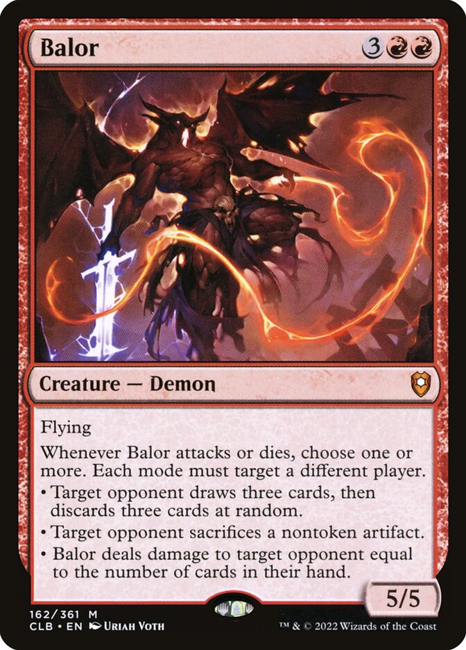 Balor – Mythic Magic: The Gathering card from Commander Legends: Battle for Baldur's Gate (#162)