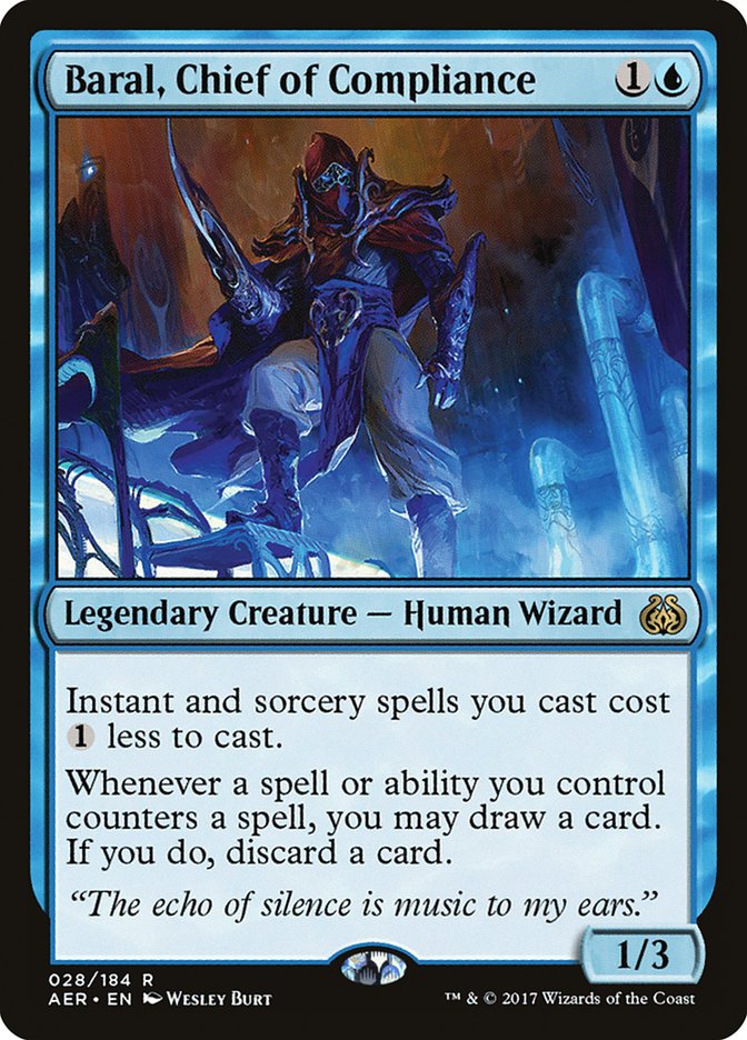 Baral, Chief of Compliance – Rare Magic: The Gathering card from Aether Revolt (#28)