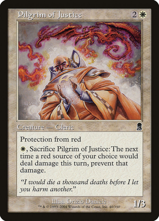 Pilgrim of Justice – Common Magic: The Gathering card from Odyssey (#40)