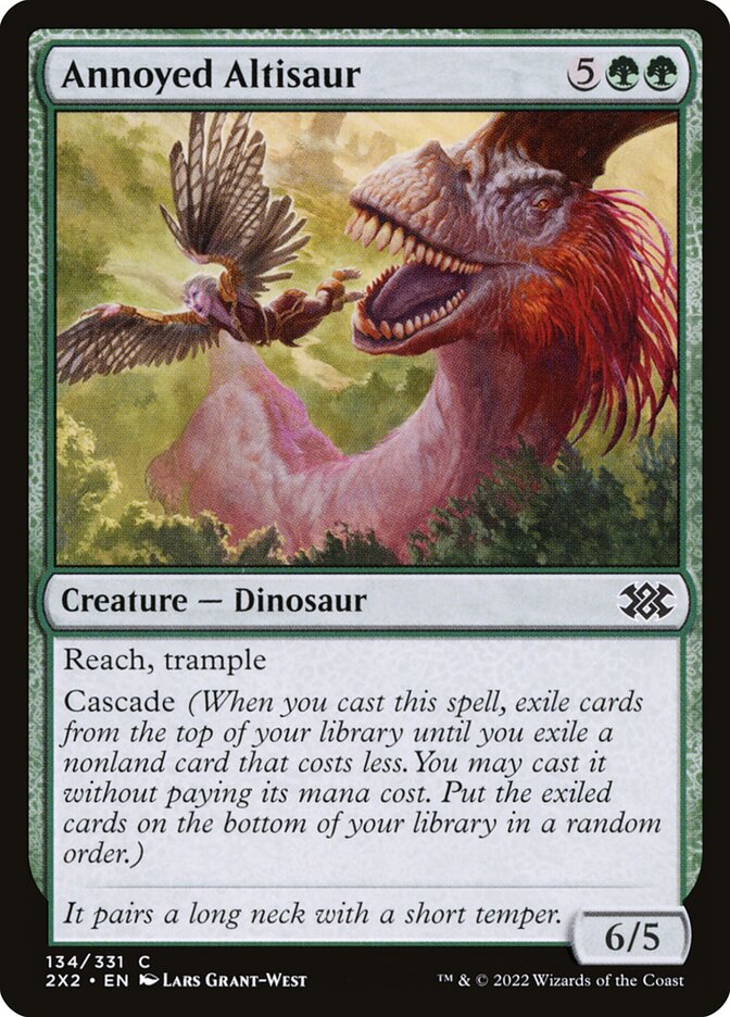 Annoyed Altisaur – Common Magic: The Gathering card from Double Masters 2022 (#134)