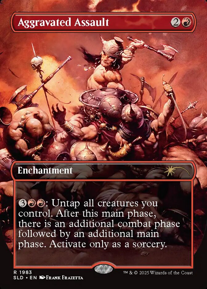 Aggravated Assault – Rare Magic: The Gathering card from Secret Lair Drop (#1983)