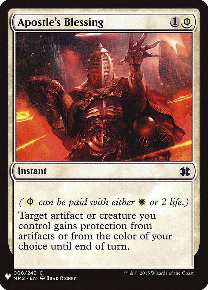 Apostle's Blessing – Common Magic: The Gathering card from The List (#MM2-8)