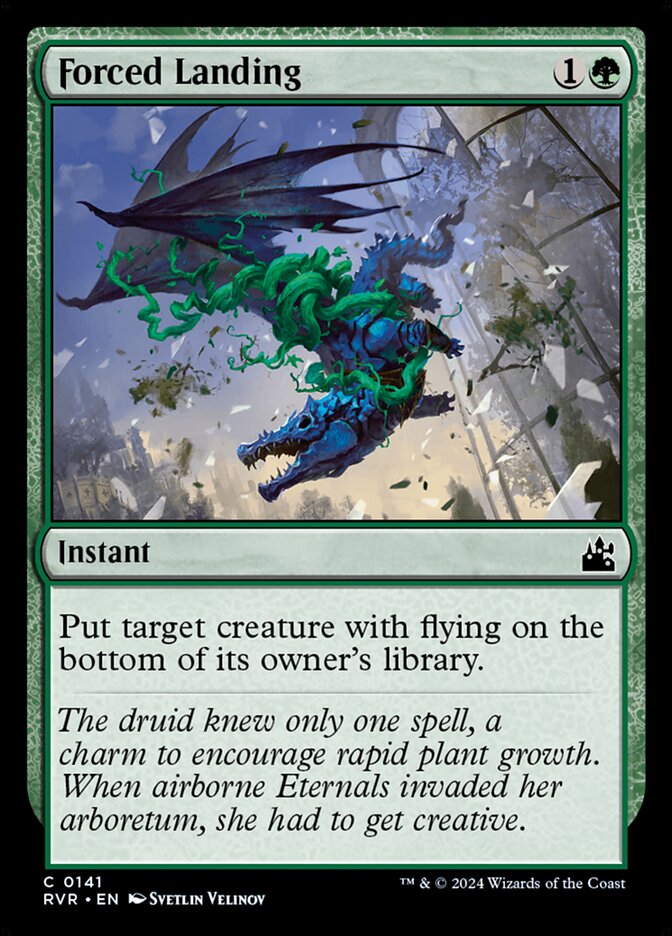 Forced Landing – Common Magic: The Gathering card from Ravnica Remastered (#141)
