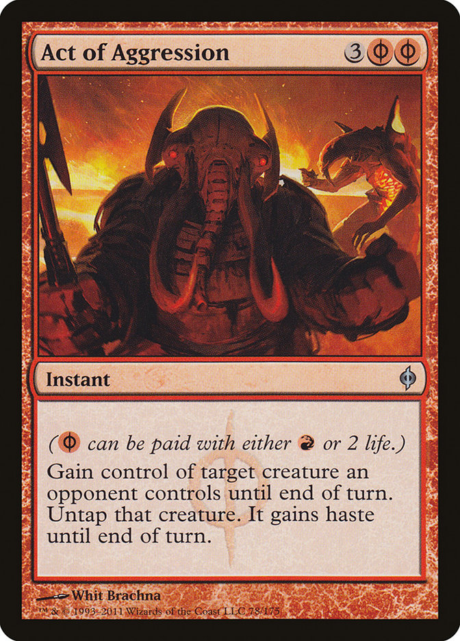 Act of Aggression – Uncommon Magic: The Gathering card from New Phyrexia (#78)