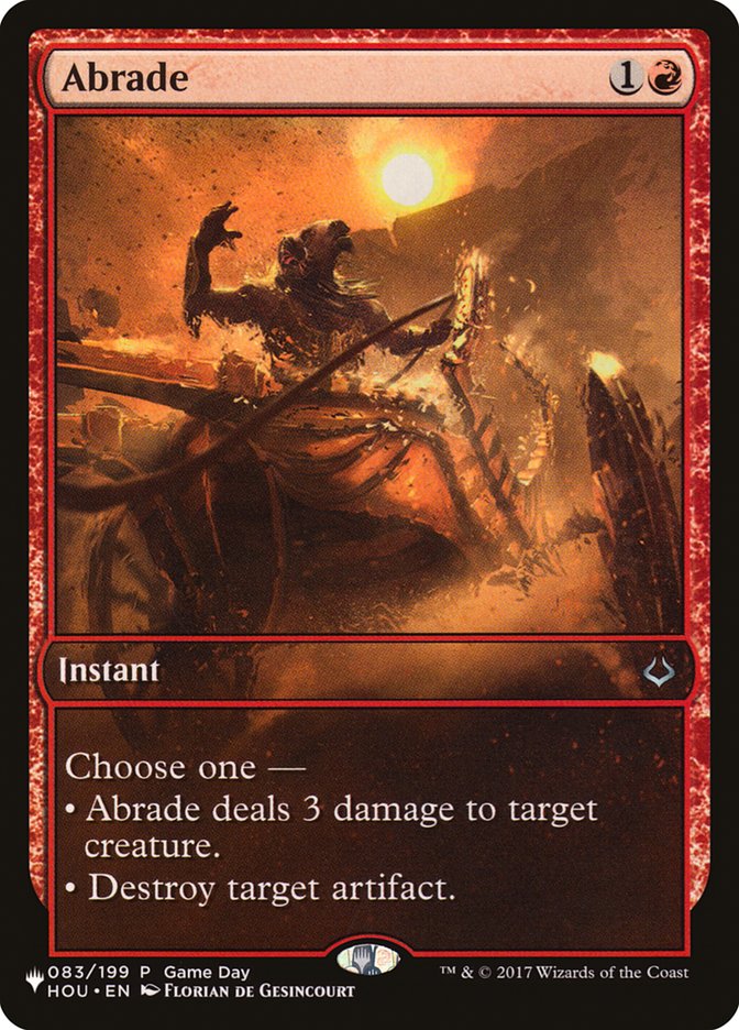 Abrade – Uncommon Magic: The Gathering card from The List (#HOU-83)