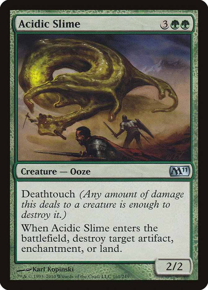 Acidic Slime – Uncommon Magic: The Gathering card from Magic 2011 (#161)