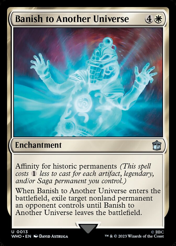 Banish to Another Universe – Uncommon Magic: The Gathering card from Doctor Who (#13)