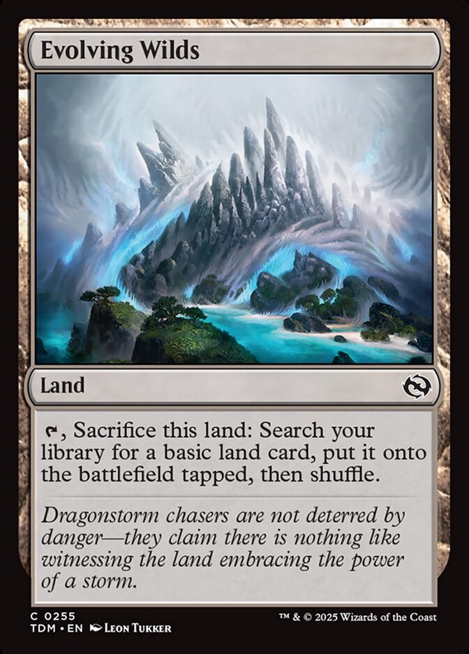 Evolving Wilds – Common Magic: The Gathering card from Tarkir: Dragonstorm (#255)