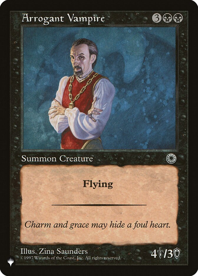 Arrogant Vampire – Uncommon Magic: The Gathering card from The List (#POR-79)