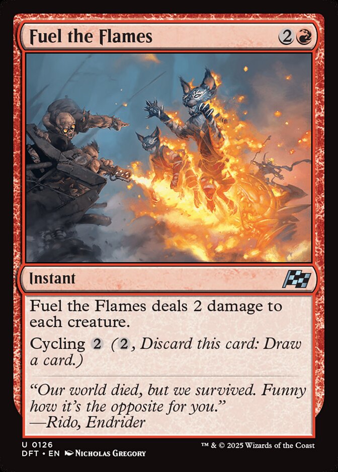 Fuel the Flames – Uncommon Magic: The Gathering card from Aetherdrift (#126)