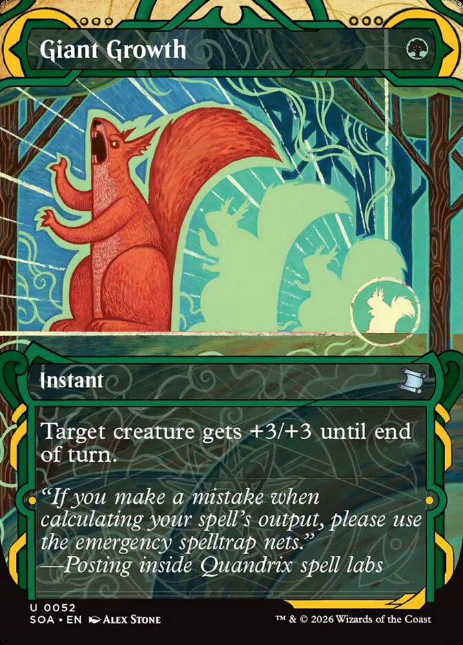 Giant Growth – Uncommon Magic: The Gathering card from Secrets of Strixhaven Mystical Archive (#52)